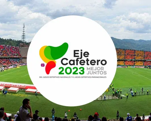 Logotipo «Eje Cafetero 2023» de los XXII Juegos Nacionales y VI Paranacionales.