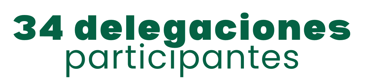 34 delegaciones participantes